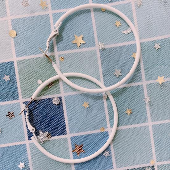 Creative Big Circle Charm Hoop Earrings Candy Color Women Party Jewelry Gifts
