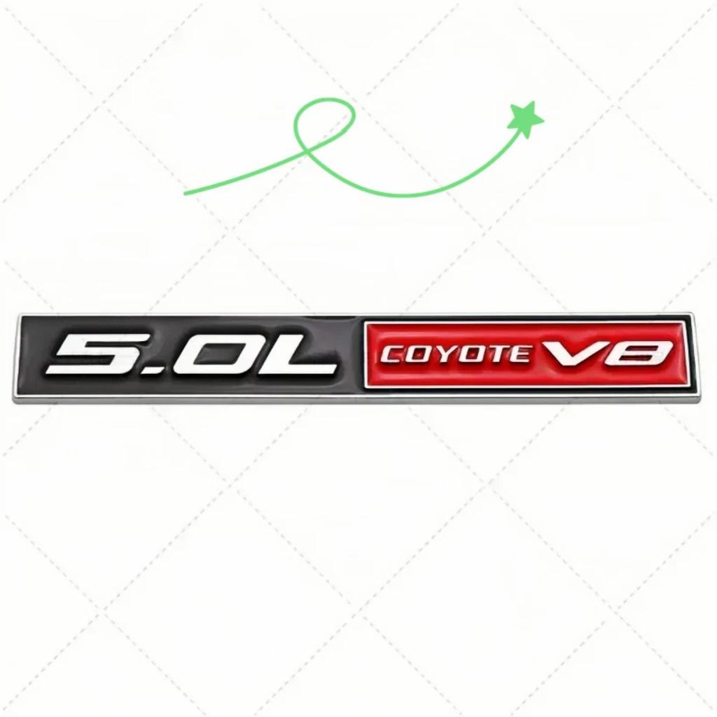 3D Metal 5.0 V8 Badge Sticker Rear Trunk Side Fender Emblem Decal