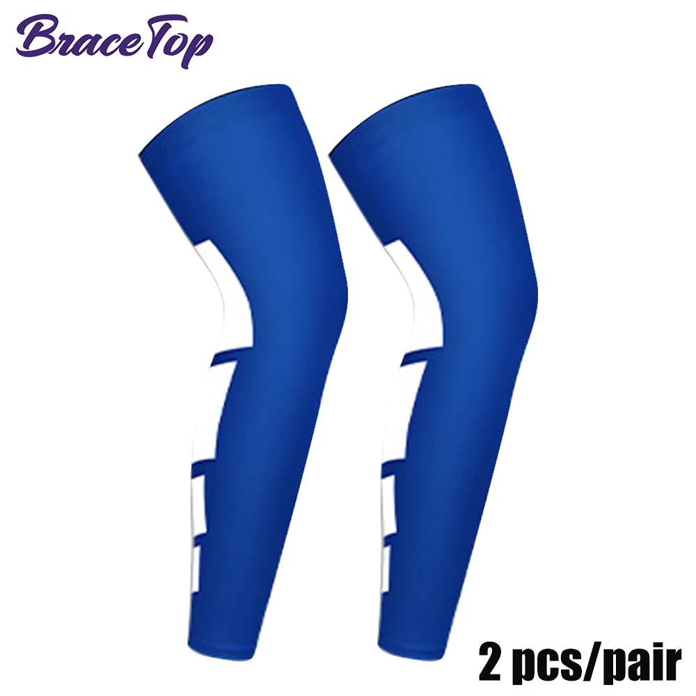 Bracetop Compression Long Socks for Men Women Knee Support Anti Slip Fitness Thigh Stockings Leg Sleeves