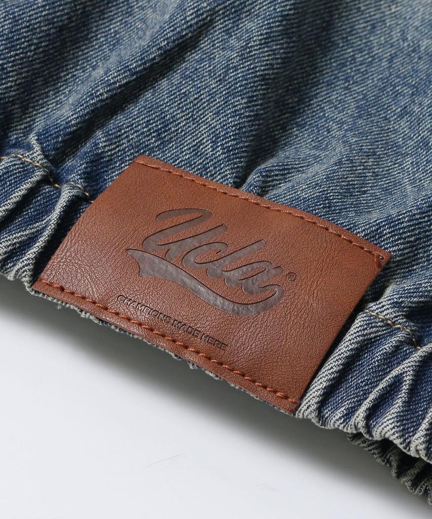 UCLA Unisex Gewaschener Denim Arbeits-Kapuzenpullover [Indigo] (Uc9Uj20)