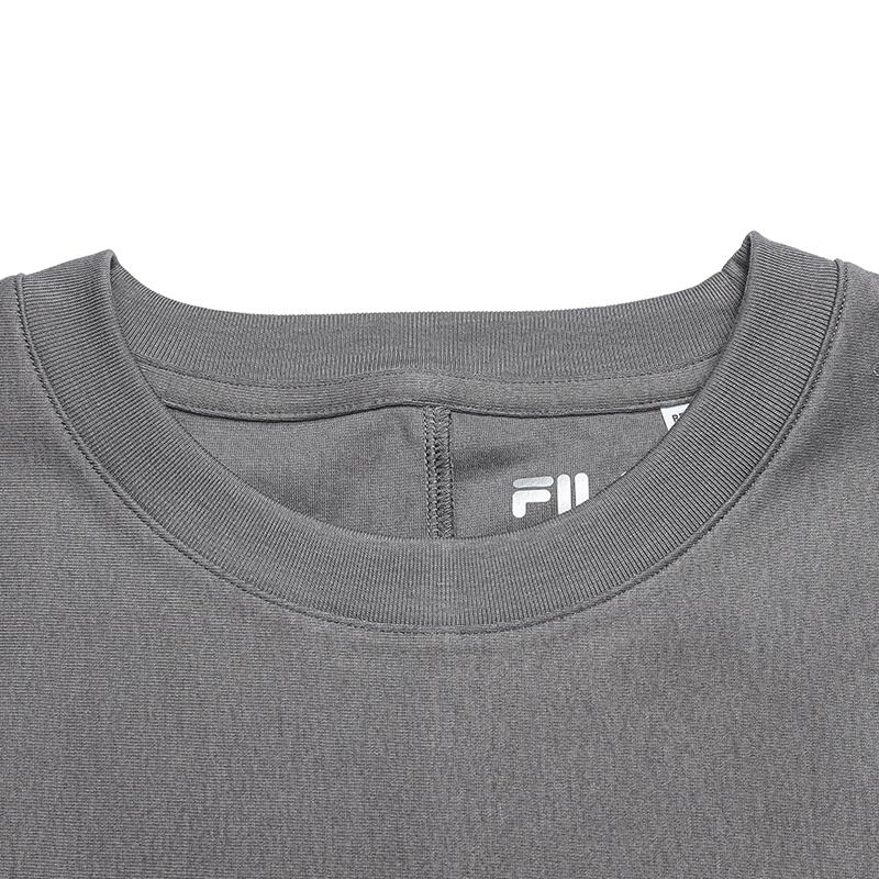 FILA Milano Series Fashion Versatile T-Shirt Women tops Dark-Gray F11W625118FDY