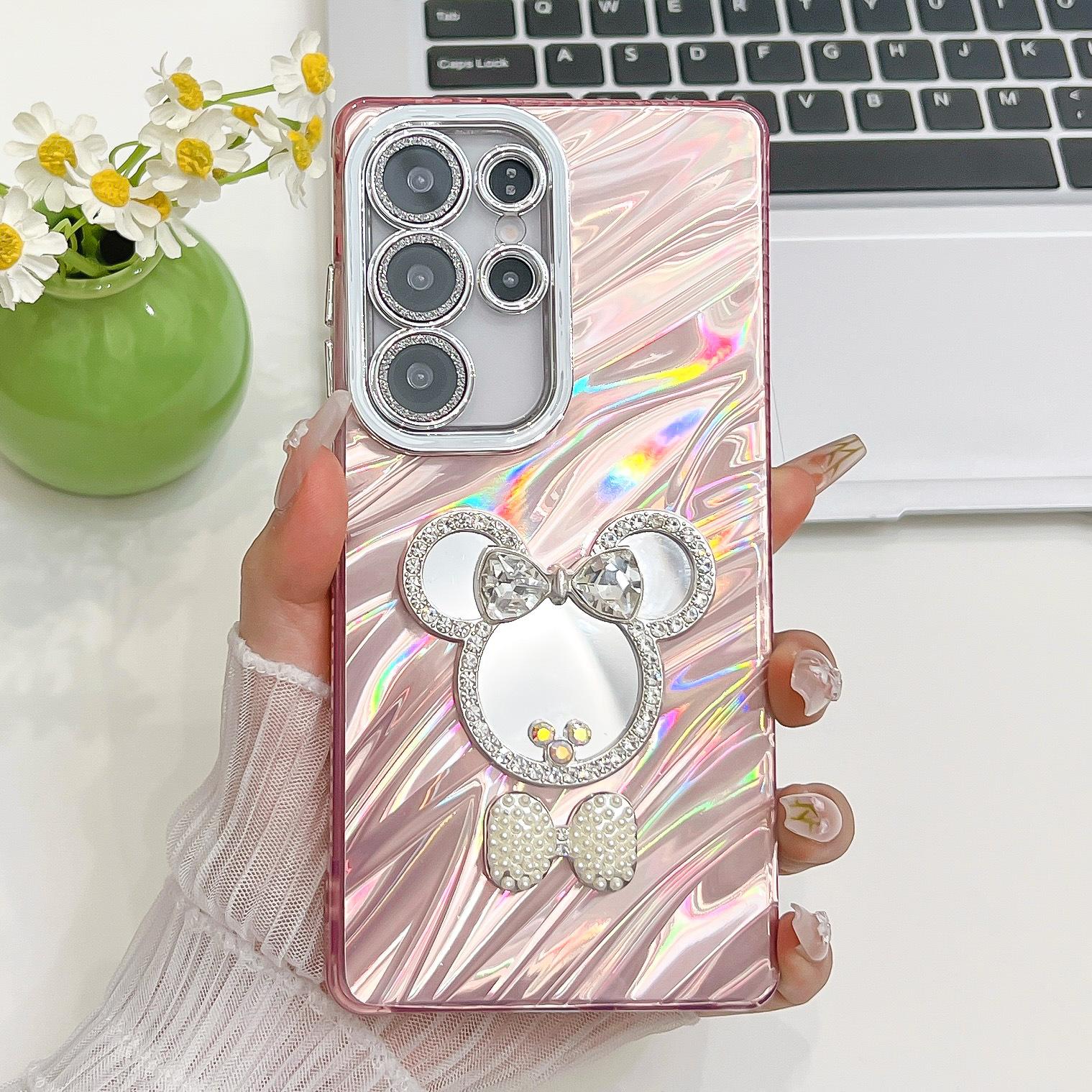 

Передовые Морщины Подходит для Samsung S25ultra Браслет Чехол для Мобильного Телефона S24 Мультяшное Зеркало A56 Блестящая Пудра Пленка для Объектива Galaxy A56 5G