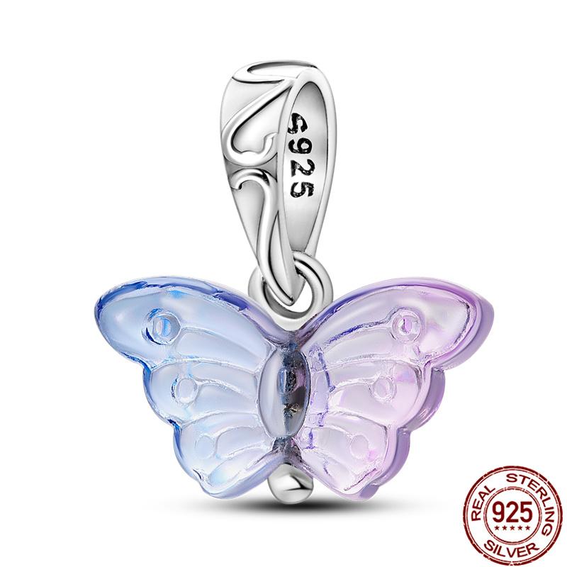 Fit Charms Fororiginal Bracelets 100%Copper Luminous Butterfly Series Beads Diy Jewelry Making For Women Gift
