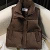 Cotton vest women's short autumn and winter new women's cotton vest sleeveless cotton vest jacket women