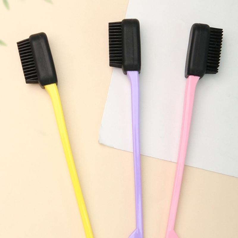 3Pcs Silicone Makeup Tool Set Double Sided Brow Brush And Hair Styler For Quick Touches Ups Travel