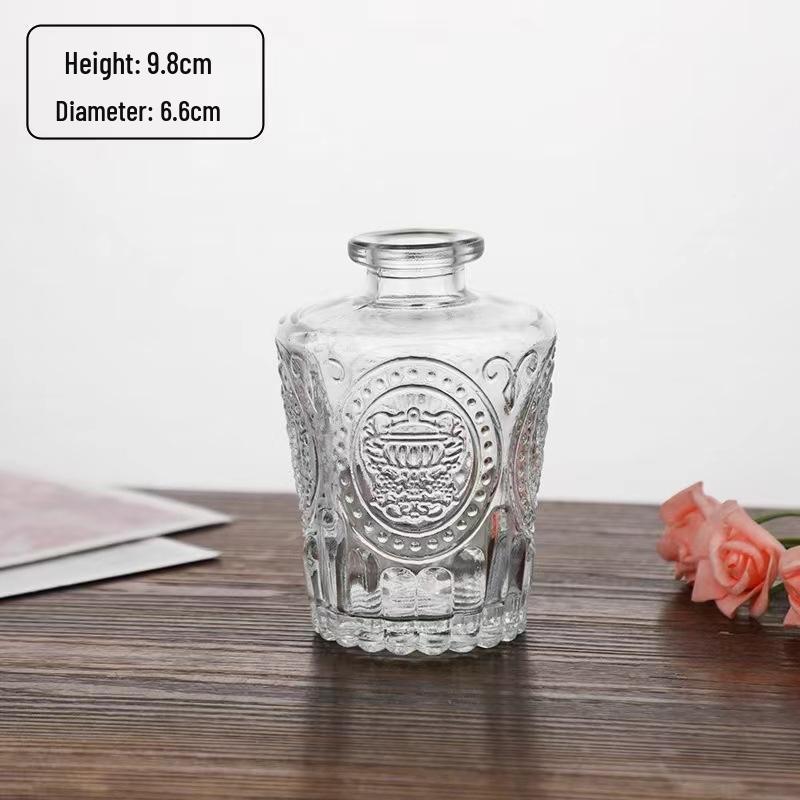 SEE KEAN Simple Striped Glass Vase