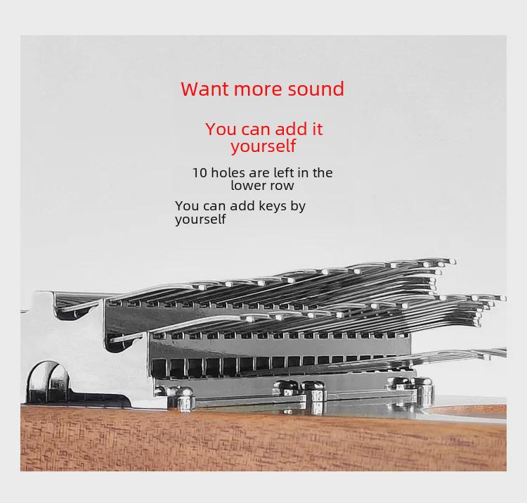 41-Note Okoume Wooden Kalimba with Three-Layer Semitone Design