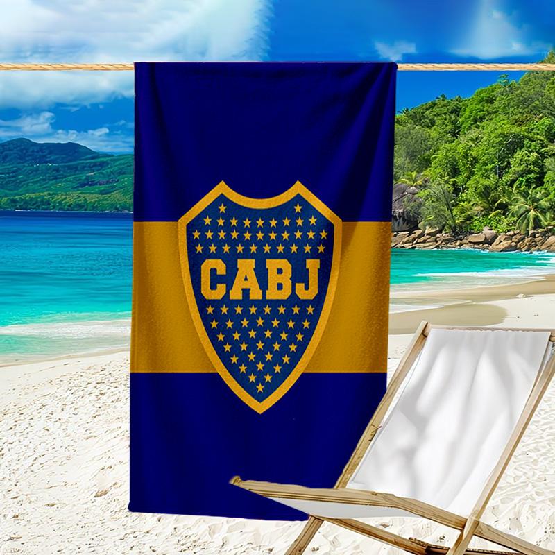 Boca Football Club Bedrucktes Strandtuch, Superweiche Mikrofaser, Perfektes Geschenk Geburtstag, für Pool, Strand, Reisen, für Familie und Freunde