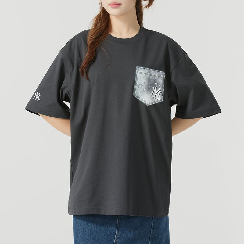 New MLB New York Yankees T Shirt Unisex Charcoal Gray 3ATSM0753-50CGS