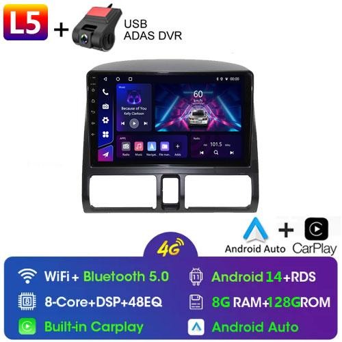 GPS Navi 9 Inch Car Multimedia Radio Video Player for Honda CR-V CRV 2 2001 - 2006 Android OS 4G Bluetooth Carplay Button Lights