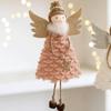 2pcs Cartoon Angel Girl Pendant Plush Christmas Tree Hanging Decoration  New Year Festival Gifts