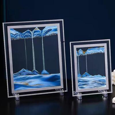 3D Landschaft Sanduhr Ornament: Kreatives Fließsandbild für Geburtstage, Büro- und Schreibtischdekoration