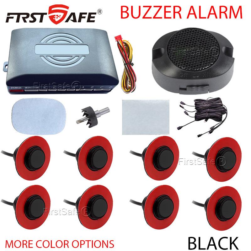 12V 16.5mm Parking Sensor Kit Universal 6/8 Sensor Buzzer Reverse Radar Sound Alarm Indicator Probe System