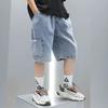 Shorts Casuali Estivi Sottili per Ragazzi Bambini Medi e Grandi Vita Alta Jeans da Lavoro Bello