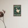 Vintage Goose Warning Metal Tin Sign - "Anatomy of a Goose" Humorous Wall Art with Cartoon Duck Illustration, Goose Decor