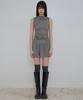 Peulleeoeob Hooded High Neck Dress (Fl-155_Gray)