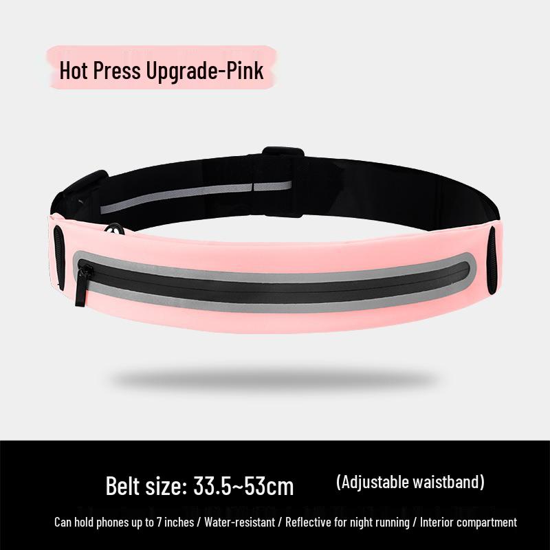 Unisex Waterproof Reflective Running Waist Bag - Large Capacity, Multifunctional, Close-fitting for Outdoor Sports & Cycling.