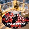 Custom Name Personalized Michael Jackson Print Round Rug, Versatile Home Decor Carpet, for Playroom, Apartment, Balcony, Entryway, Hallway Gift