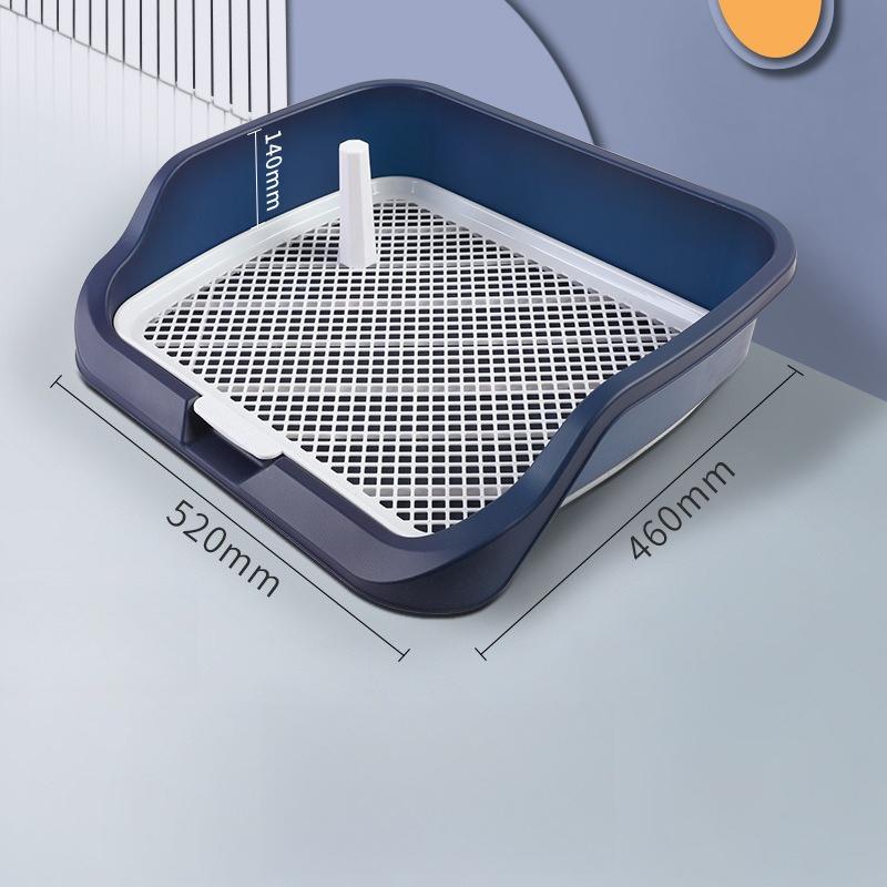 Middle Large Dogs Fenced Toilet Splash Proof Leak Proof Dog Urinal Pet Cleaning Toilet Basin Large Size Pet Litter Box Training Toilet 52*46*14cm