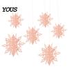 Reusable Paper Snowflakes for Ceilings 6Pcs Christmas Snowflake Hanging Decorations, 3D Iridescent Ornaments, Decorative Winter