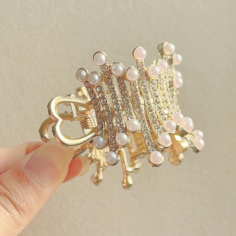 

Новая мода горный хрусталь заколка для волос коготь для женщин металлический маленький хвостик крабы толстые шпильки французский головной убор аксессуары для волос похоть