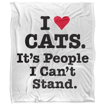 Ephemera I Heart Cats Jedwabisty Supermiękki Koc