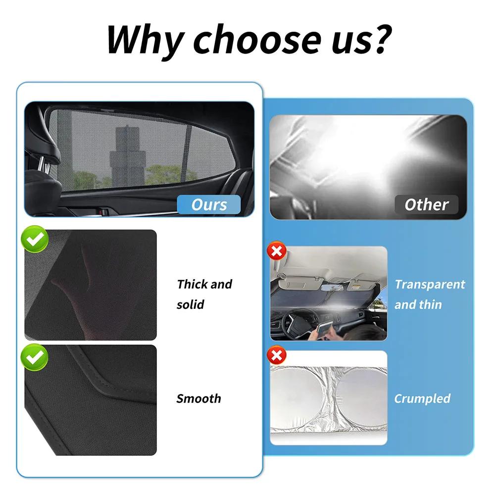 Snap-on installation Car Sunshade For Toyota Camry XV80 2024 2025 Car Sunshade Shield Front Rear Side Window Summer Sun Shades