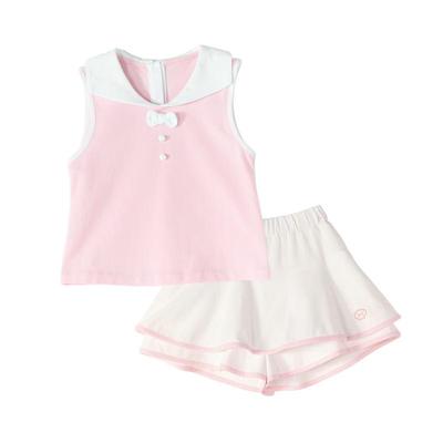 Girl's Summer Sporty Polo Skirt/Pants Set