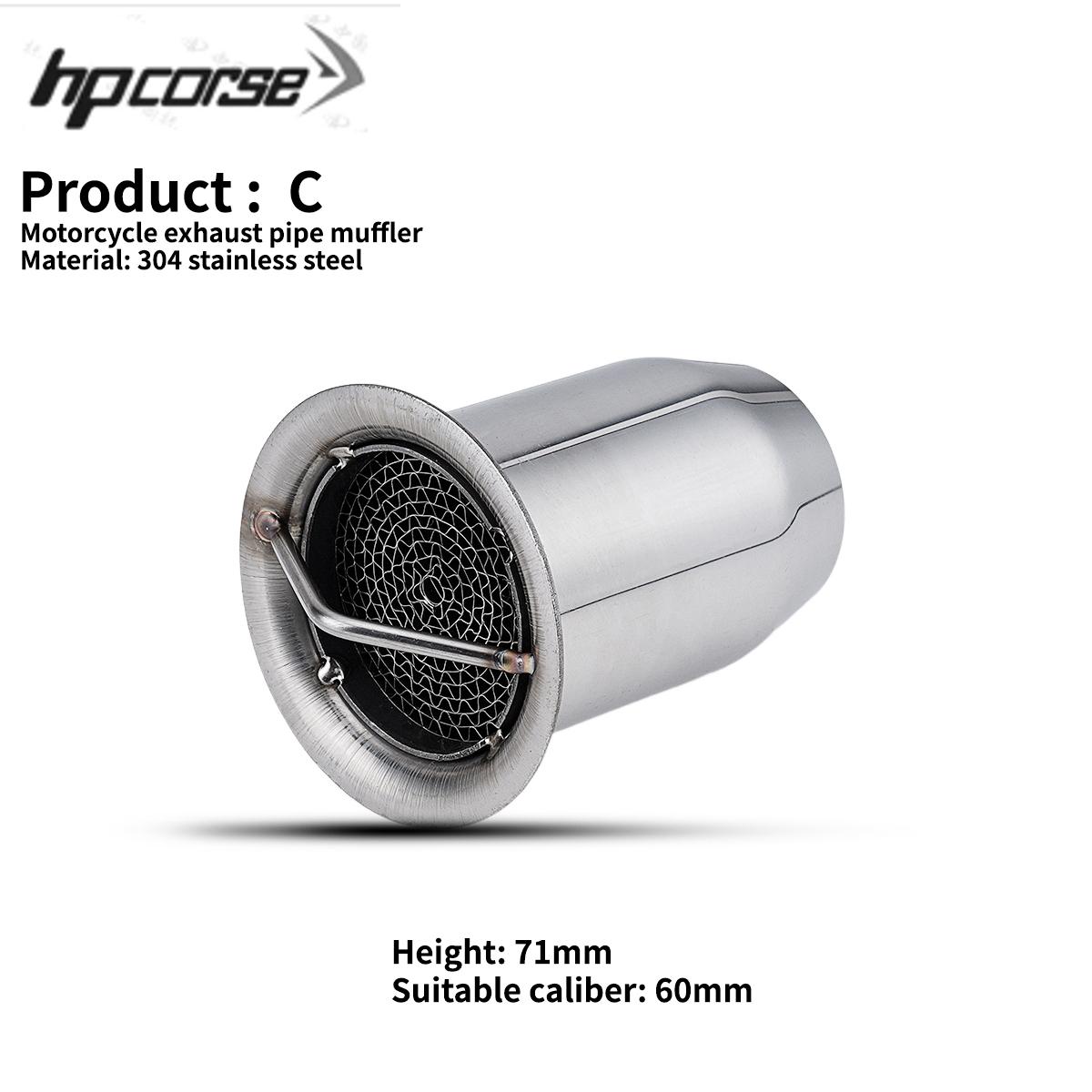 51mm 60mm Universal DB Killer Catalyst Slip On Motorcycle Silencer Noise Sound Exhaust Moto Escape Muffler C