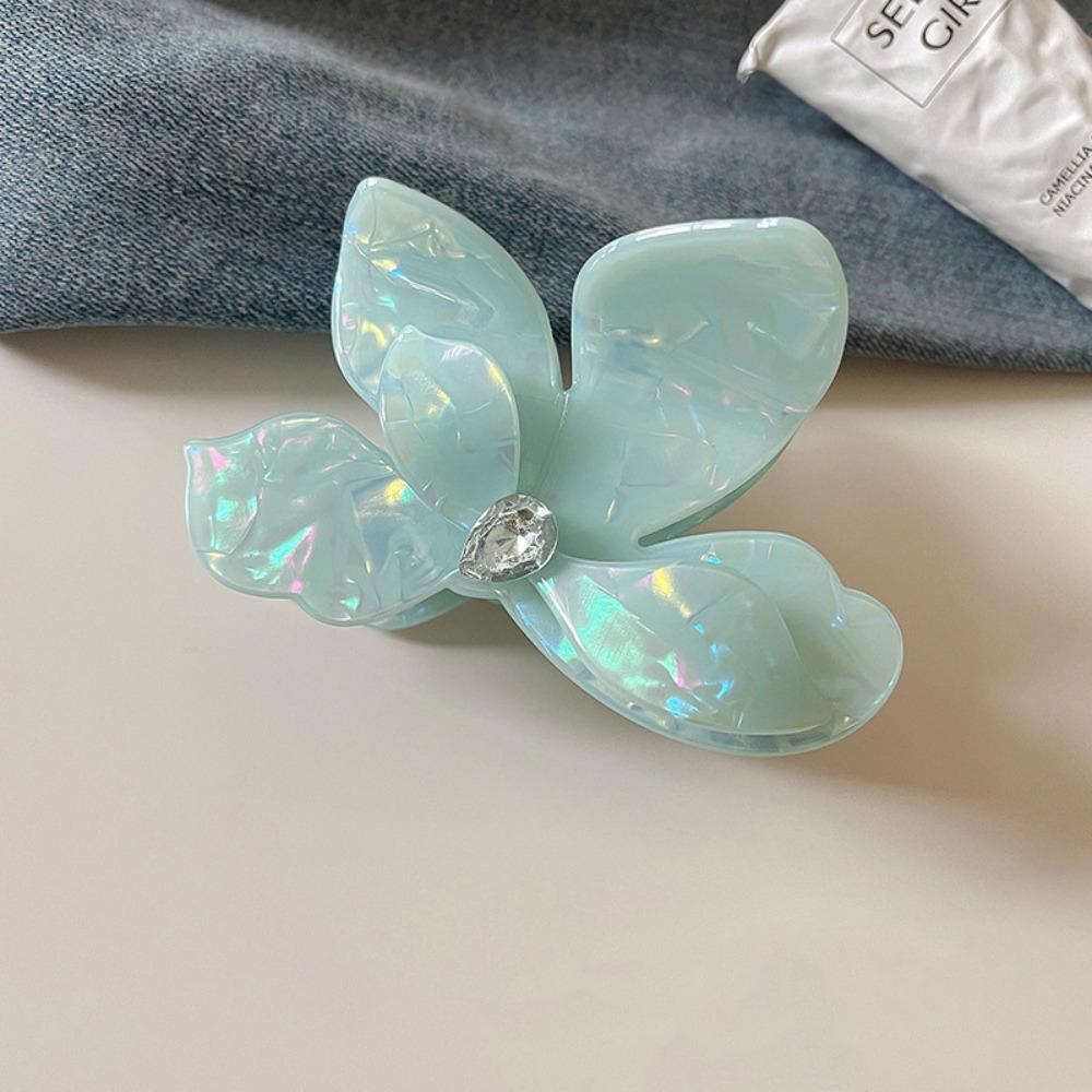 

Acetate Acetic Acid Hair Claw Korean Style Flower Hair Crab Clip Fashion French Shark Clip Girls зелёный