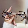 Personalized High-definition Women's Presbyopia Eyeglasses Fashionable Polygonal Frame Reading Glasses Anti Blue Light Eyewear