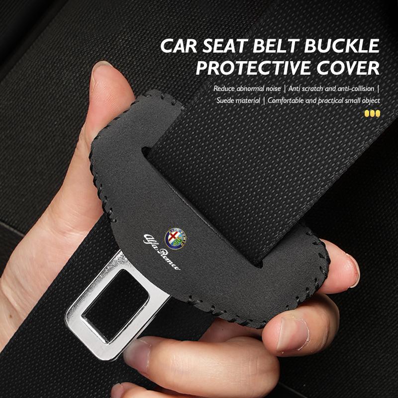 Car Seat Belt Buckle Clip Protector Case Anti-Scratch Cover For Alfa Romeo Giulietta GT 159 147 156 Mito Brera Giulia Spider F1SA0