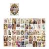 100pcs DIY Scrapbooking Message Material Paper with Creative Flower Decorative 8 Styles Memo Pad Background Paper Diary Album