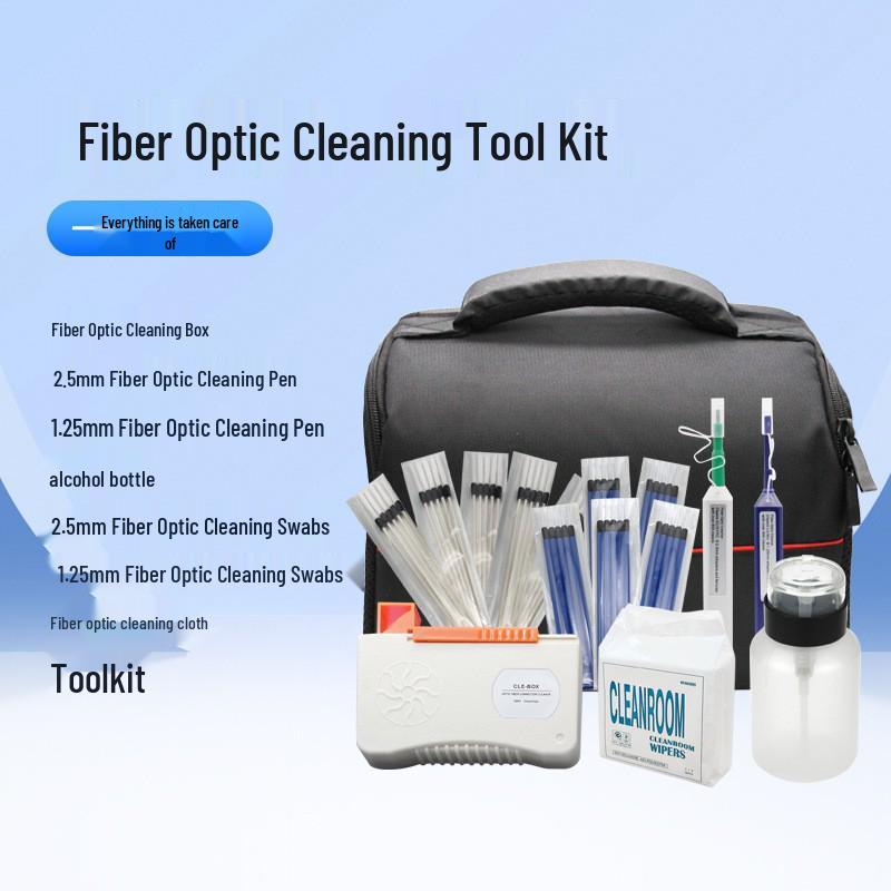 

Fiber Optic Cleaning Kit: Cassette, Cleaning Pen & Magnifier