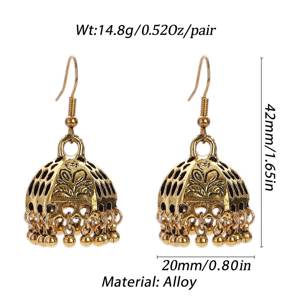 Pendientes Piercing Indian Zircon Jhumka Tassel Earrings Women Accessories Kolczyki Copper Color Earring Trendy Party Ear Rings