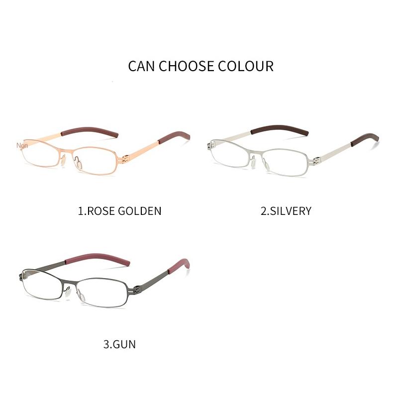 Fashion Small Frame Square Metal Glasses Vintage High Quality Luxury Presbyopic Glasses Daily Leisure Travel Reading Glasses