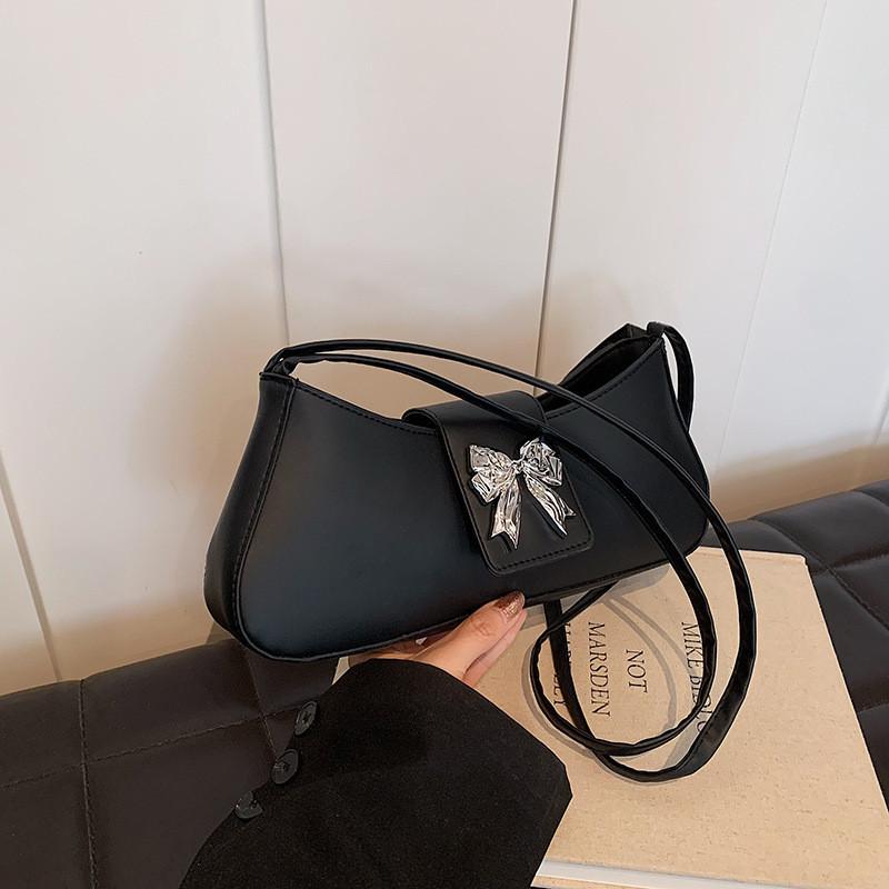 Chic French Bow Design Fashionable Summer Shoulder Bag Trendy Crossbody Purse