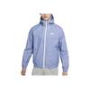 Nike Sportswear Logo Embroidered Woven Breathable Hooded Jacket Men Jackets Power-Indigo DM1184-411