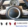 Carbon Fiber Stickers Steering Wheel Shif Paddles Car Accessories Fit For Mini Cooper Hardtop R56 Clubman R55 Convertible R57