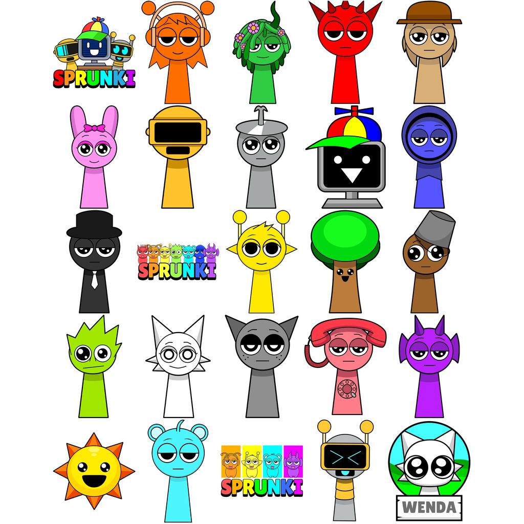 50/100 Unique Incredibox Plush Rhythm Box Graffiti Computer Decoration Music Hip Hop Game Stickers