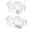 Scatola Portatile Trasparente con Manico Contenitore Multifunzione Forniture per Batteria Forbici Unghie Strumento di Bellezza Organizza