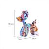 Creative Modern Balloon Dog Sculpture, Resin Animal Figurine Statues Art Decor for Desktop Bedroom Office Decoration1)