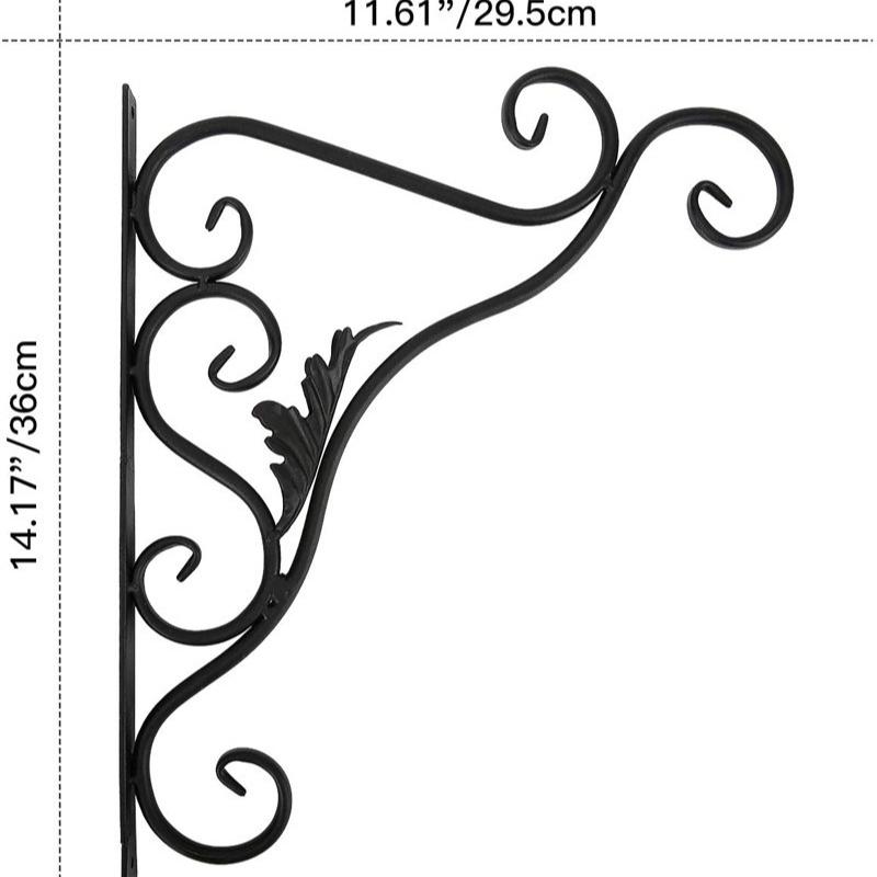 Hanging Plant Hanger Outdoor Metal Hanging Brackets Fence Wall Hooks for Flower Baskets Bird Feeders Lanterns Wind Chimes