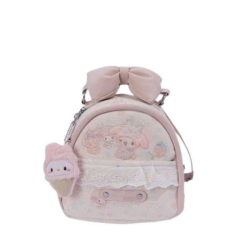 Schoolbag Korean Version Cartoon Melody Sweet Bow Backpack Women's Exquisite Versatile Mini Student Schoolbag Cute Backpack