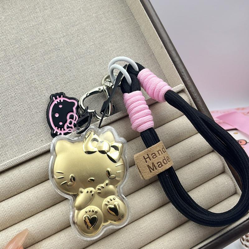 20mg Pure Gold Wealth-Attracting Cat Pendant Keychain - Gold Gift for Girlfriend