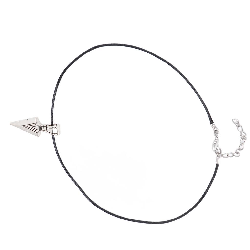 Necklace Alloy Simple Fashionable Arrowhead Pendant Men Necklace Jewelry for Birthday PartySilver
