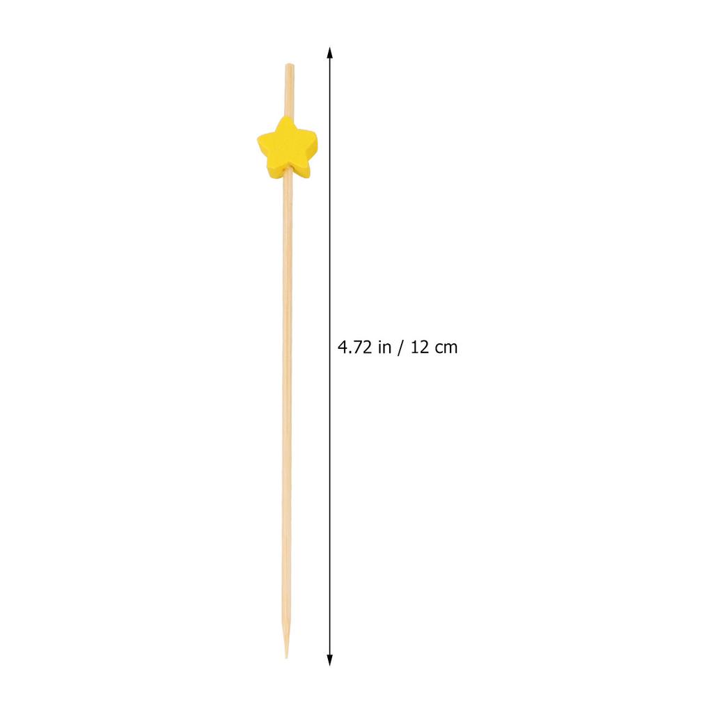 100Pcs Bamboo Picks Disposable Fruit Sticks Cocktail Food Forks Simple Stylish Party Supplies Picks Disposable Food Sticks