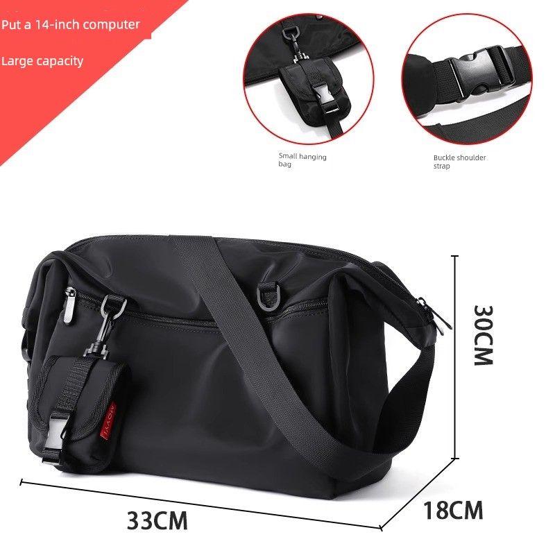 

Fashion Brand Messenger Bag Men s Large Capacity Shoulder Bag Sports Outdoor Leisure Student Backpack Function Cargo Messenger Bag Black