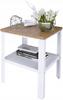 Screw-Together Table With Shelf Loft Industrial Living Room 40X40X45 White+Oak Lancelot