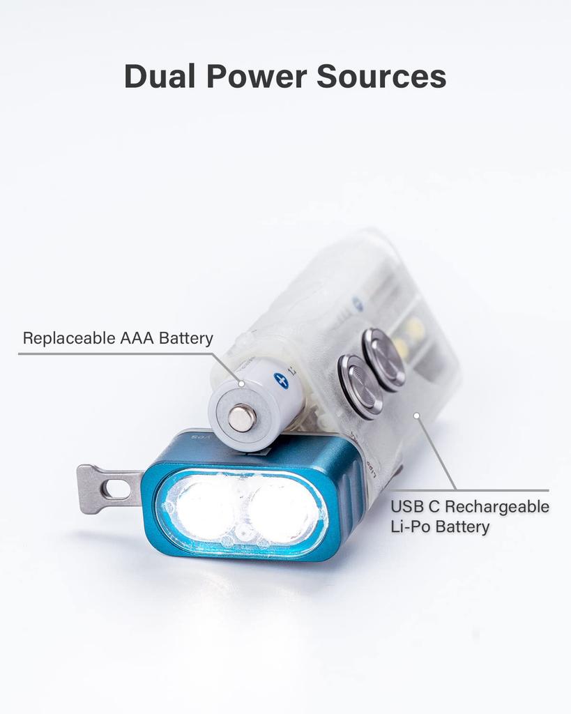RovyVon E7 700 Lumen Compact Keychain Ultra Bright USB C Rechargeable Pocket EDC Flashlight with AAA Replacement Versatile Side Glow in the Dark